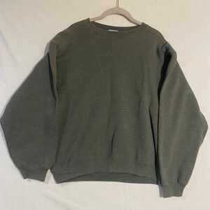 Wilson Mens Crewneck Sweatshirt Forest Green Fleece Pullover Size M M4